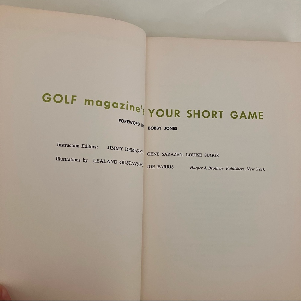 Vintage Golf Magazine Book Short Game 1962 Golfing Golfer Sports 60s Hardcover